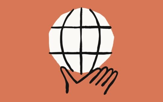 Illustration of a globe representing the announcement from Anthropic that its AI chatbot and virtual assistant Claude can now search the web, providing users with more up-to-date and relevant responses.