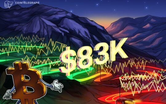 Bitcoin price stabilizes near $83K as investors eye S&P 500 recovery