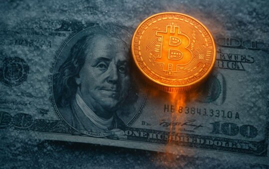 Bitcoin near all-time high as dollar slides to three-year low