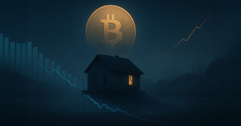 your home is worth less than ever in Bitcoin