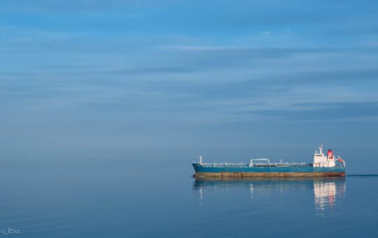 Illustrative image of tanker for article on AI sea navigation aids.