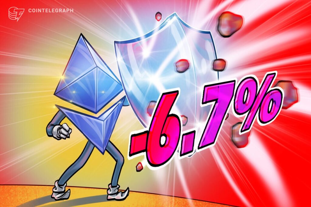 ETH Down Only 6.7% Following Friday's Crypto Market Crash