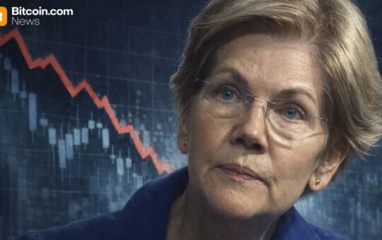 Warren Presses Fed and Treasury to Block Crypto Bailouts After $2T Collapse