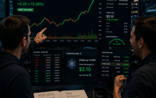 Traders analyzing ATOM as it rallies higher