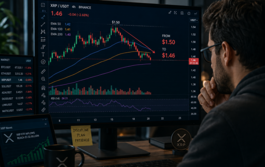 XRP retesting the $1.45 support level