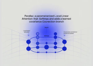 Parallax: A Parameterized Local Linear Attention That Keeps Softmax and Adds a Learned Covariance Correction Branch