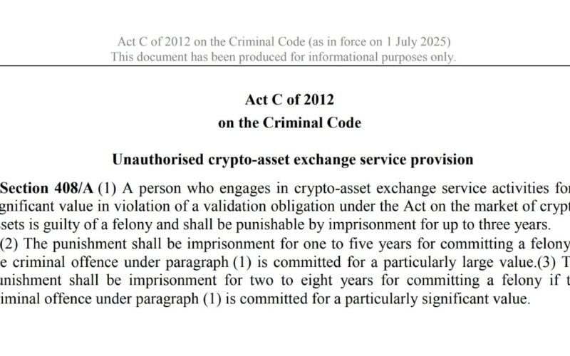 Hungary Repeals Strict Crypto Rules to Align With EU MiCA Framework