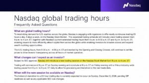Nasdaq Sets December 6 Launch for Nearly 23-Hour Trading Day