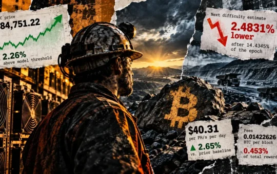 Bitcoin mining economics improve as BTC price rises