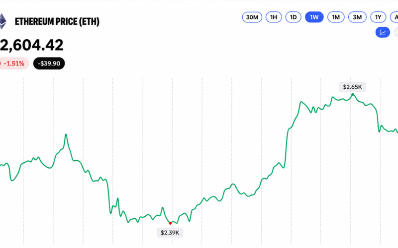 Ethereum Price Retreats From $2,668 as Momentum Starts to Fray