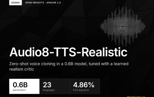Edge0 Releases Audio8-TTS-Realistic, a 0.6B Voice Cloning TTS Model