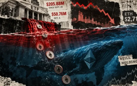 Ethereum bears keep selling but ETH price stays near $2,700 as US spot ETFs record $206M in outflows