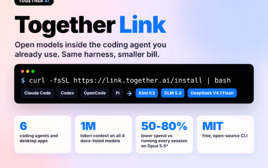 Meet Together Link: A Free CLI That Runs Open Models Like Kimi K3 and GLM 5.3 Inside Claude Code, Codex, and OpenCode